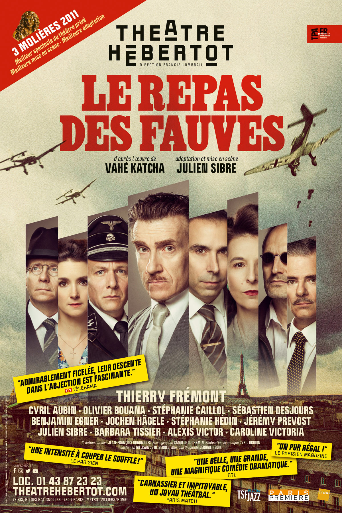 Affiche : Le Repas des Fauves au Théâtre Hébertot